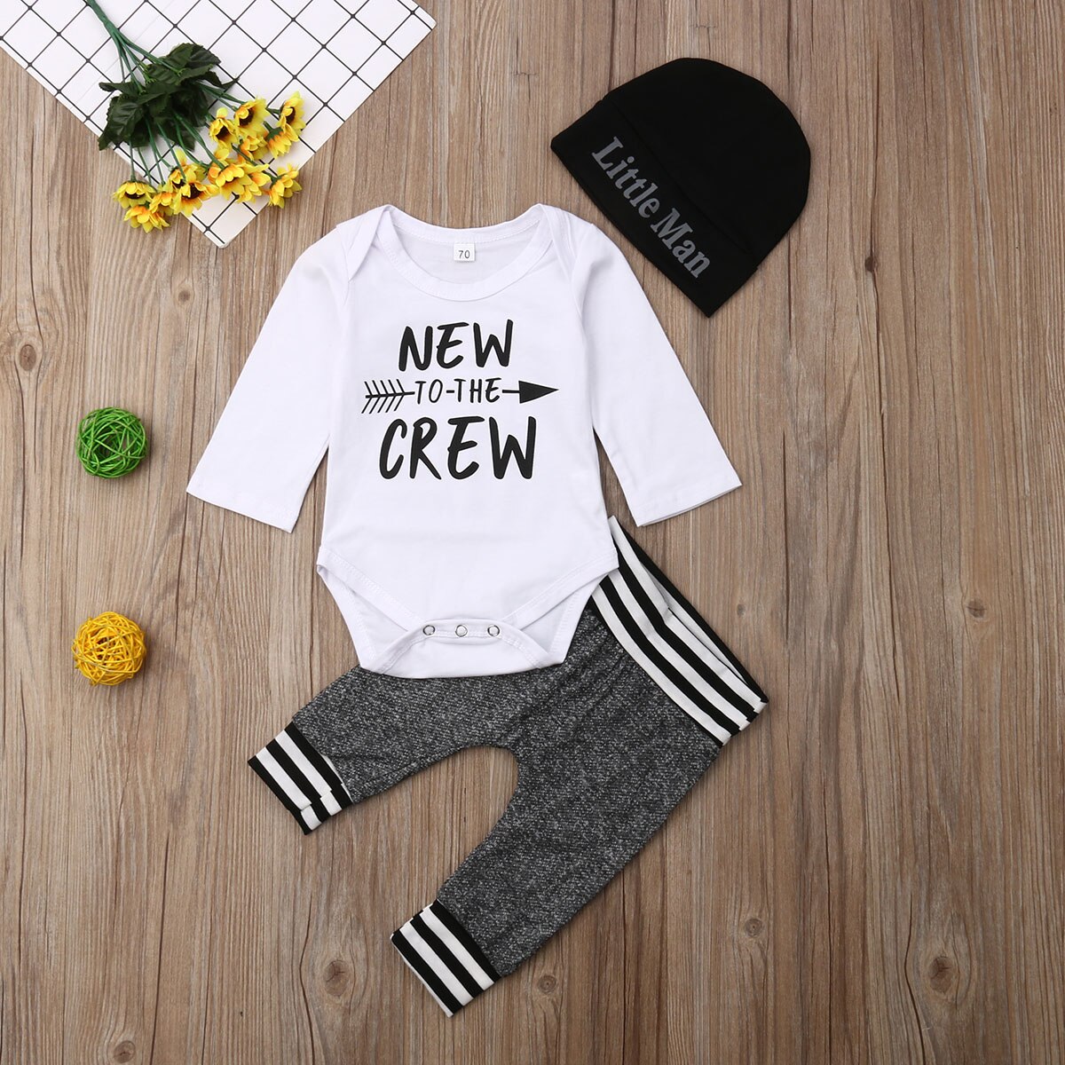 0 18M Baby 3Pcs Clothes Sets Infant Newborn Babies