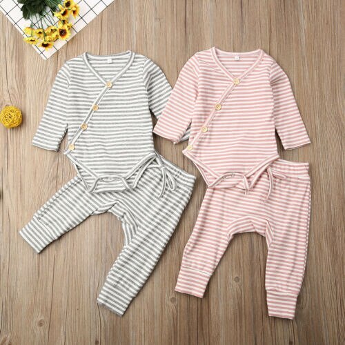 0 18M Baby Autumn Clothes Set 2PCS Newborn Babies