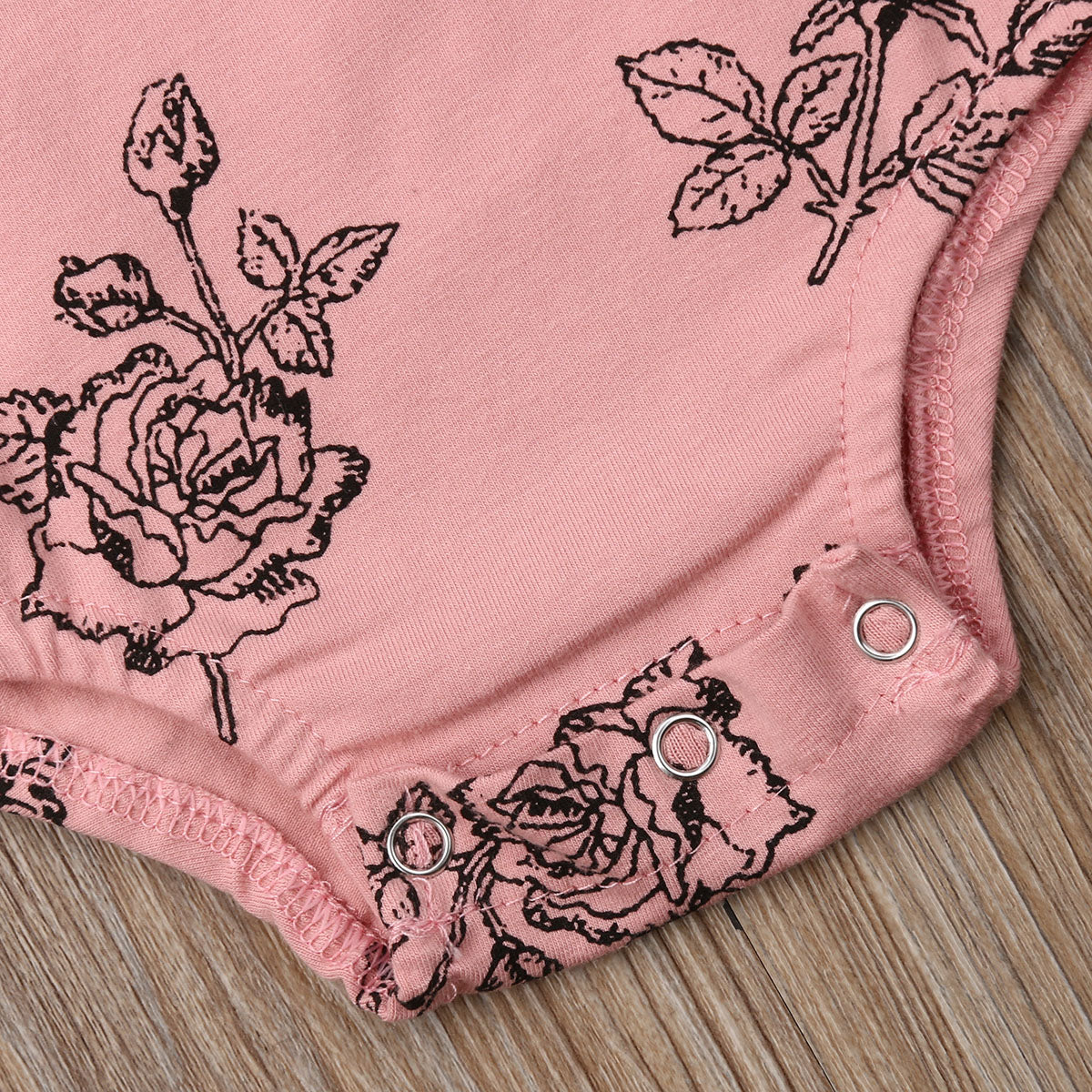 0 18M Baby Cotton Floral Bodysuit Babies Kid Girl