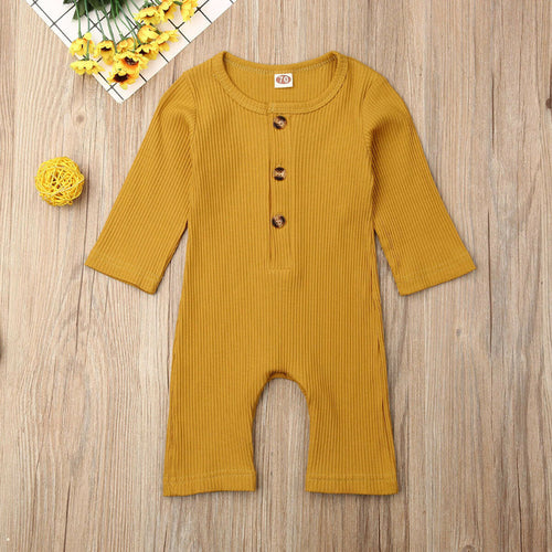 0 18M Baby Solid One piece Romper Newborn Babies