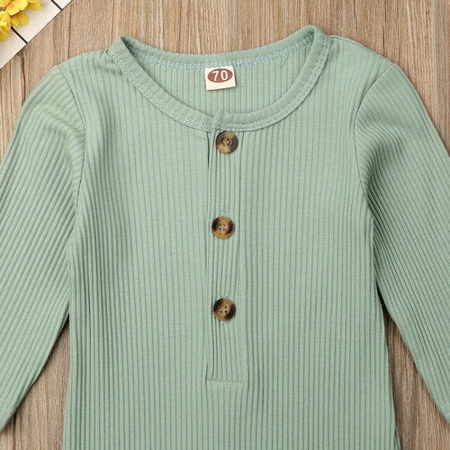 0 18M Baby Solid One piece Romper Newborn Babies