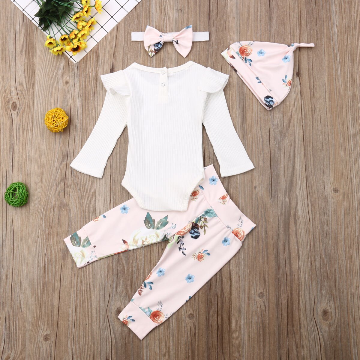 0 18M Toddler Babies 4Pcs Clothes Set Newborn Baby