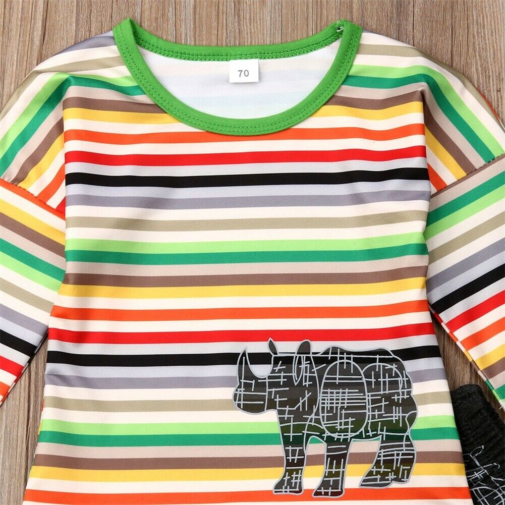 0 24M Baby 2Pcs Clothes Set Toddler Babies T shirt