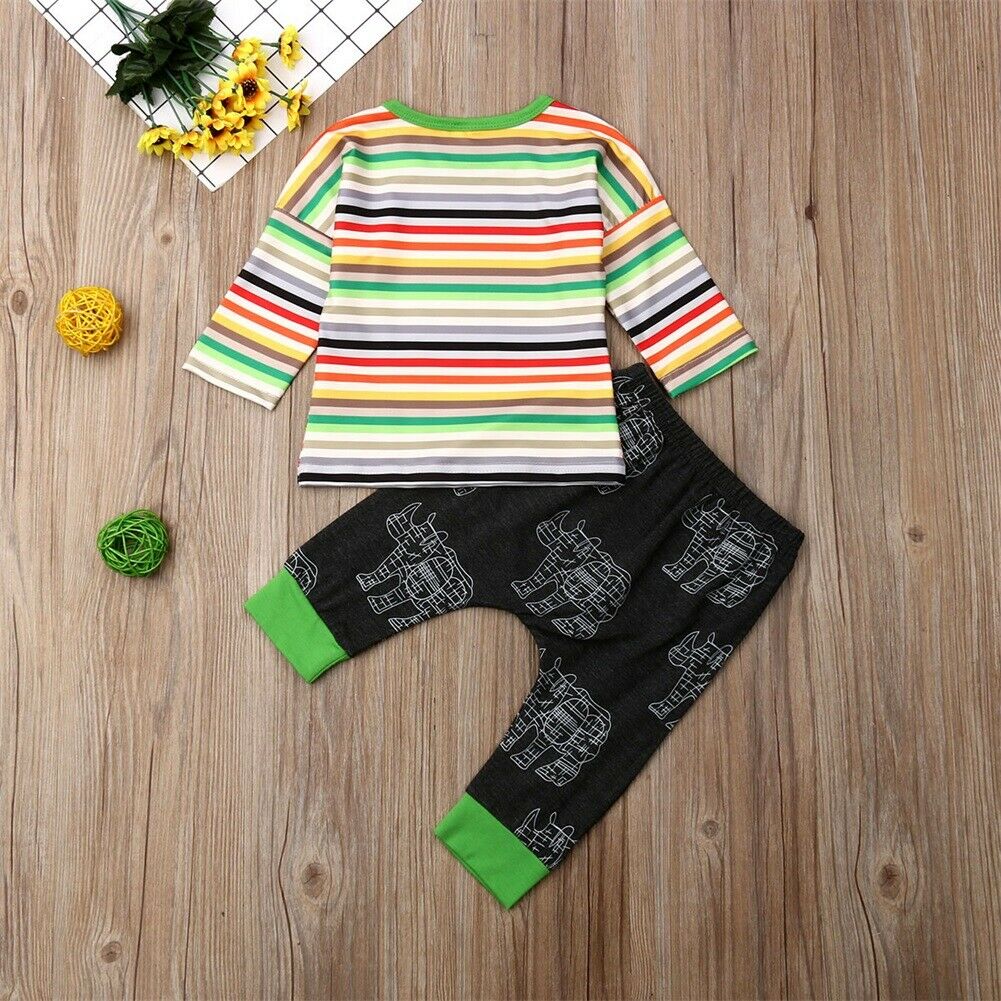 0 24M Baby 2Pcs Clothes Set Toddler Babies T shirt