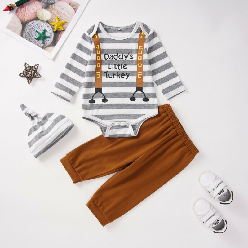 0 24M Baby 3Pcs Clothes Set Newborn Babies Boy