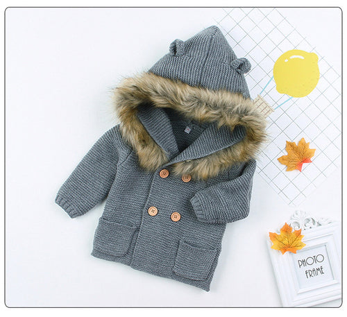 0 24M Baby Autumn Winter Warm Sweater Coat Babies
