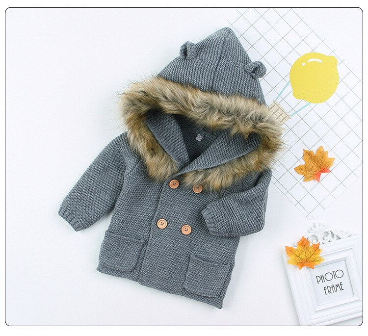 0 24M Baby Autumn Winter Warm Sweater Coat Babies