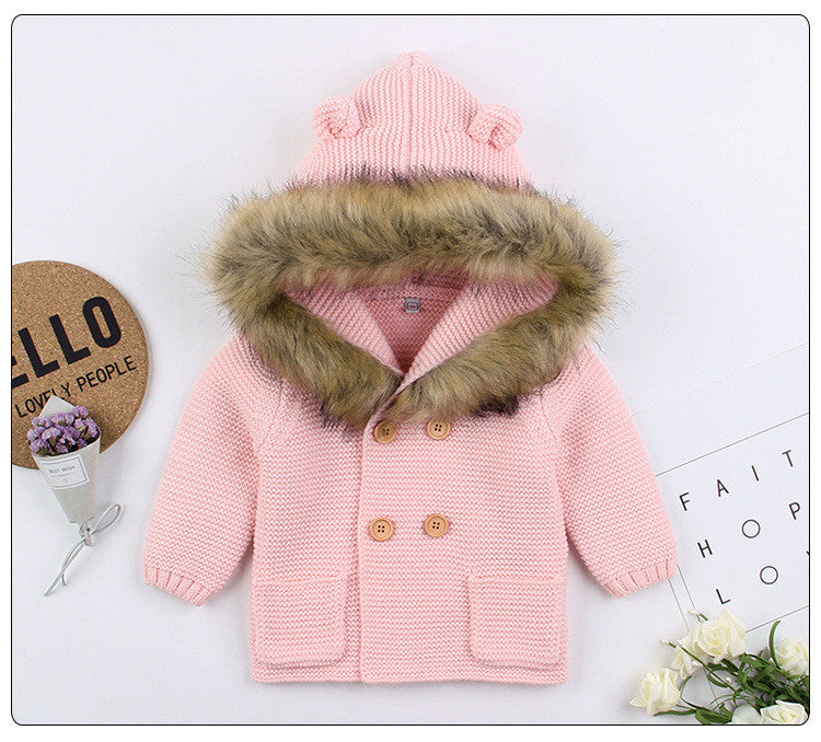 0 24M Baby Autumn Winter Warm Sweater Coat Babies