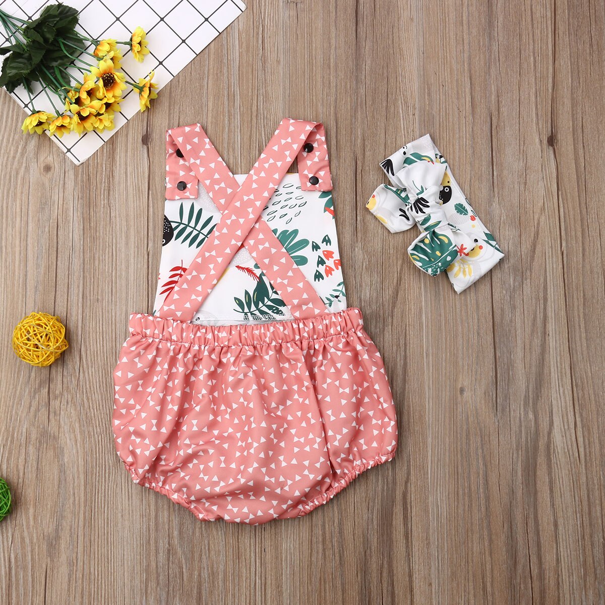 0 24M Baby Floral Bodysuit Newborn Babies Girls