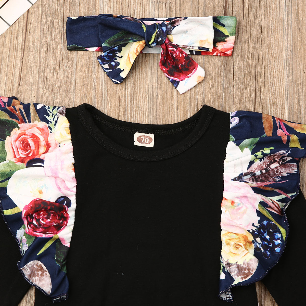 0 24M Baby Floral Clothes Set Newborn Babies Girl