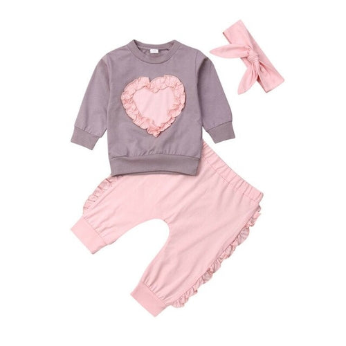 0 24M Baby Hearts Lovely Clothes Sets Babies