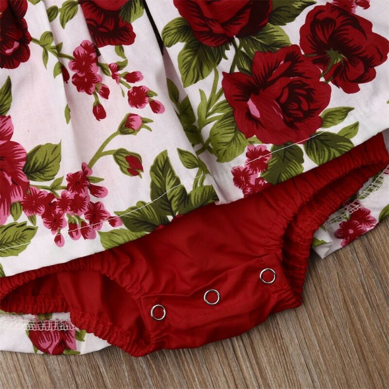 0 24M Baby Summer Floral Bodysuit Newborn Babies