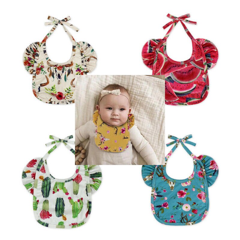 1 pcs Baby Boy Girl Cotton Bibs Babies Cute