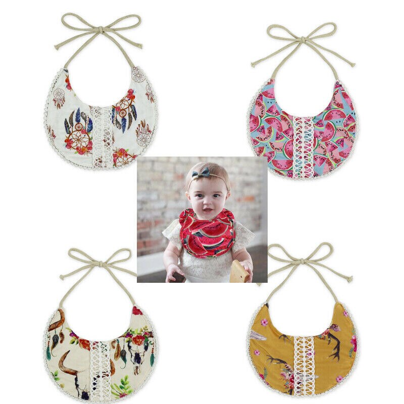 1 pcs Baby Boy Girl Cotton Bibs Babies Cute