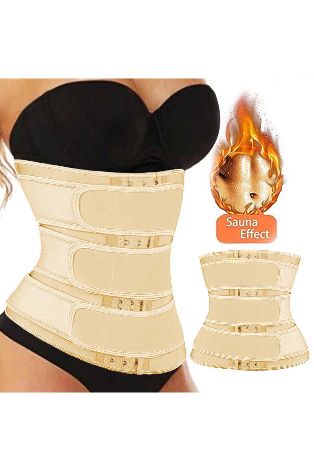 9 Steel Bone Latex Waist Belt – Adjustable Compression Wrap for Everyday Support