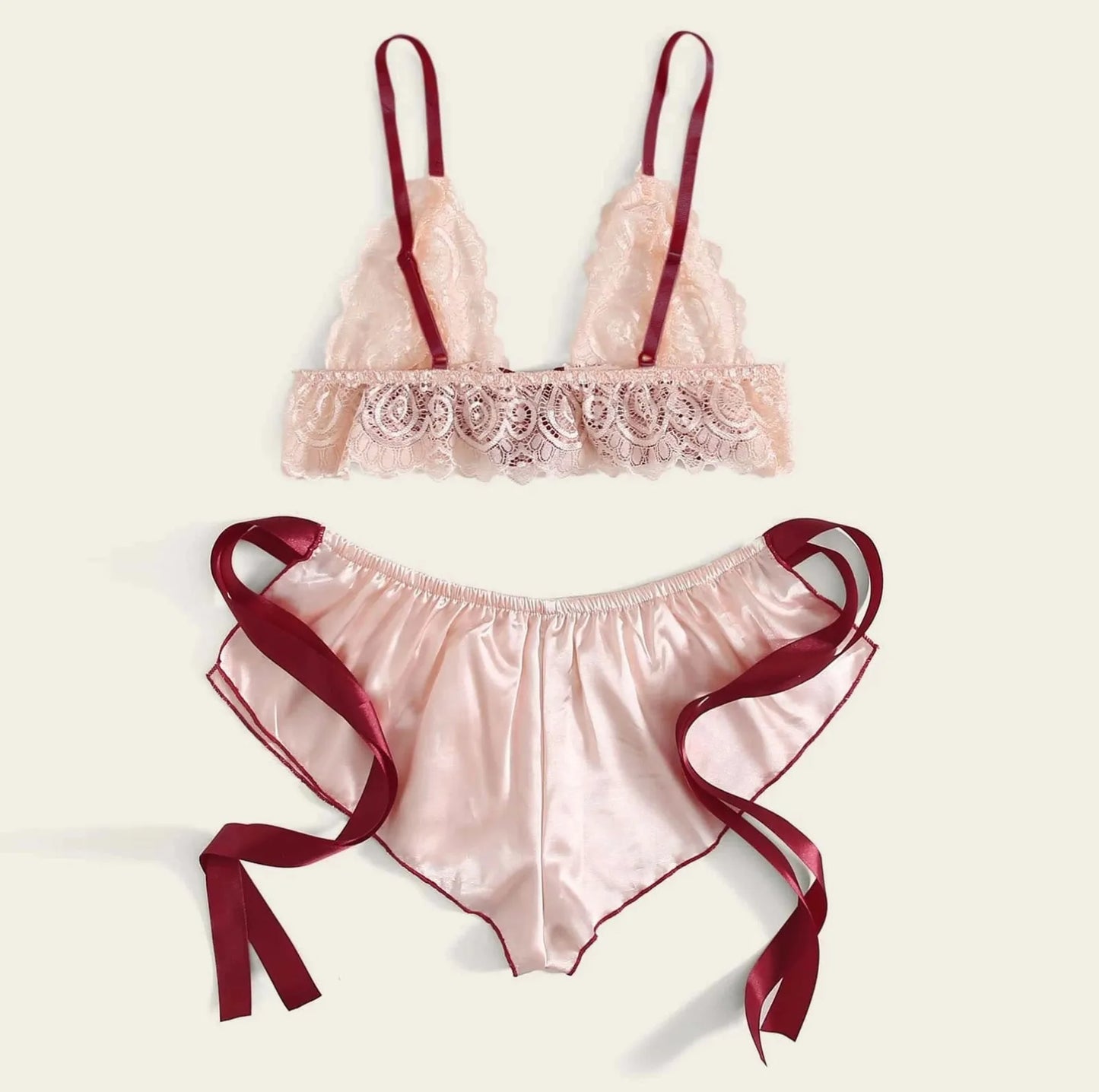 Lace Sexy Pajamas Satin Sleepwear Bra Women Lingerie Wireless Shorts S-3Xl Bow Men'S Boxers Underwear Cotton Pyjama Pour Femme