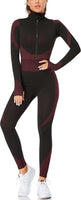 Women'S 2 Piece Tracksuit Workout Set - High Waist Leggings and Crop Top