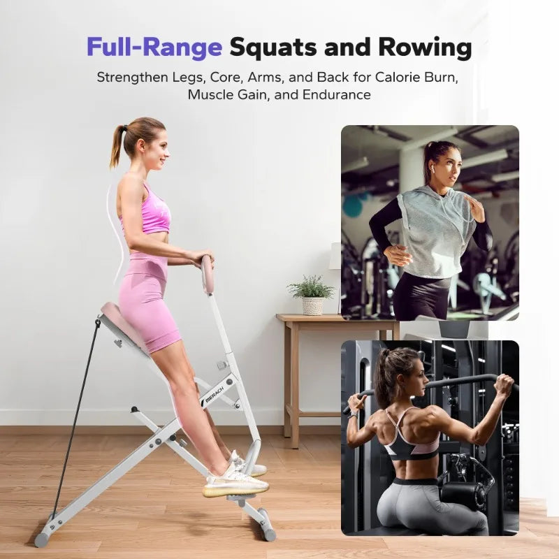 MERACH Adjustable Squat Assist Trainer Machine, 3 Tension Bands for Glutes & Quads Fitness - Home Gym Equipment