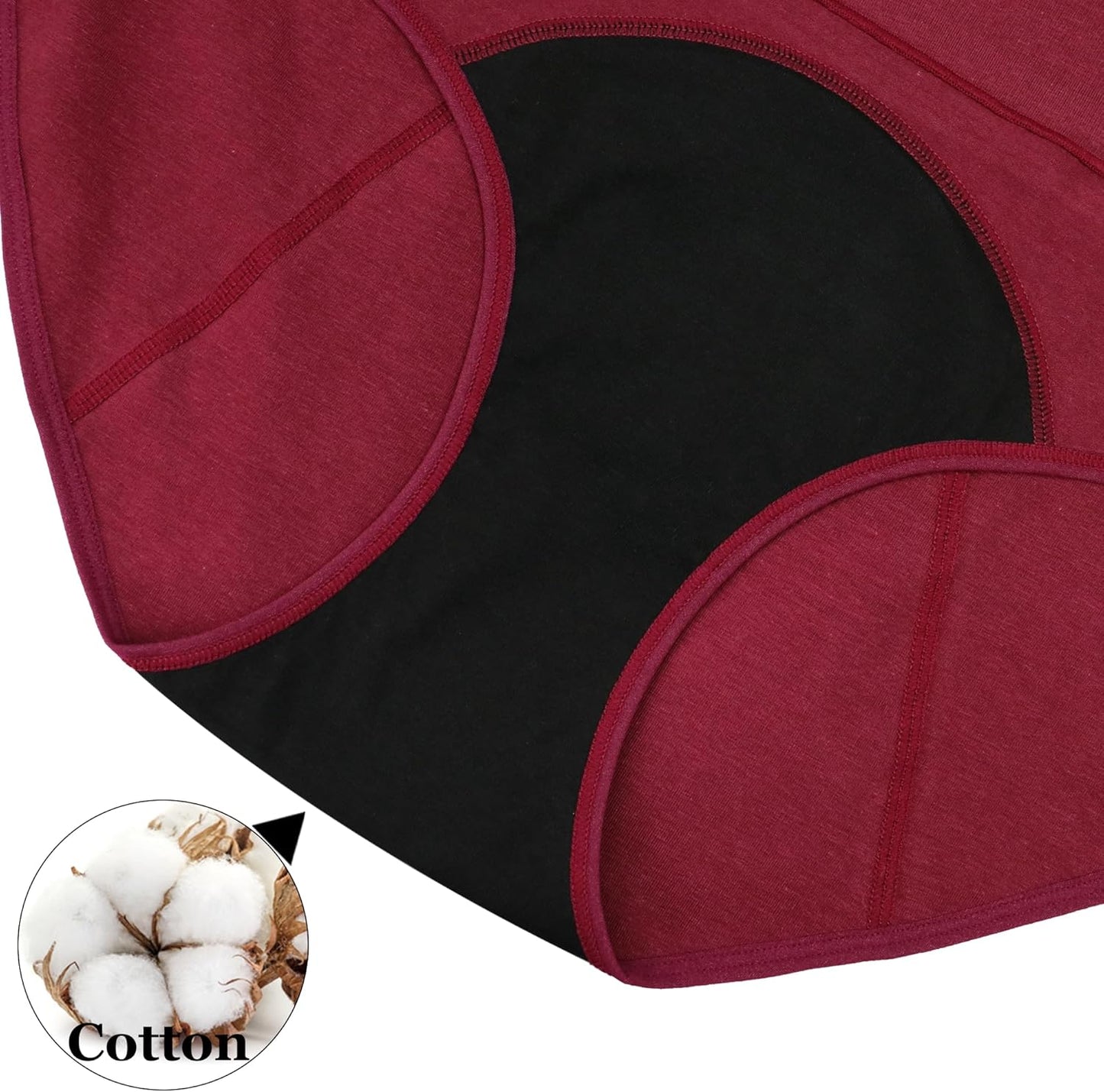 Womens Menstrual Period Panties Cotton Leak Proof Underwear Postpartum Protective Briefs