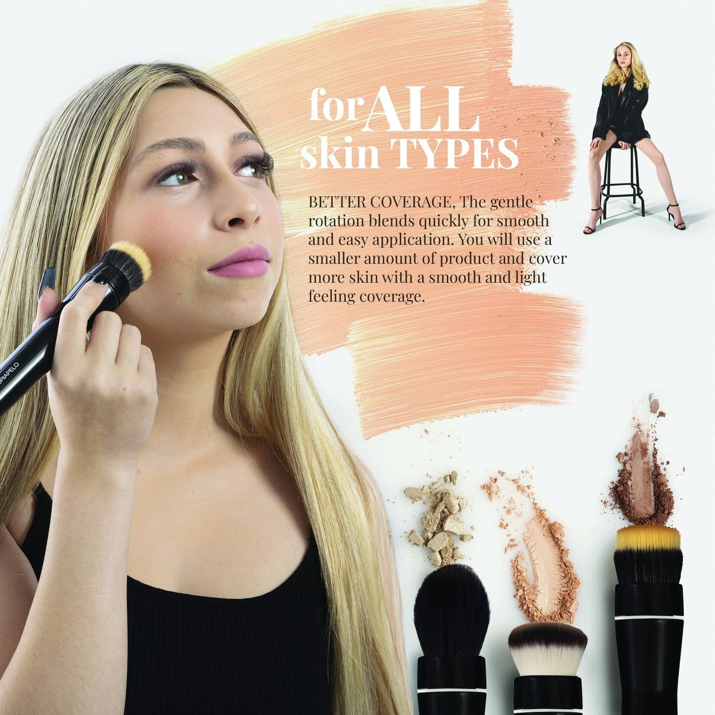 Portable Makeup Tool Electric Handle Makeup Brush Blush Foundation