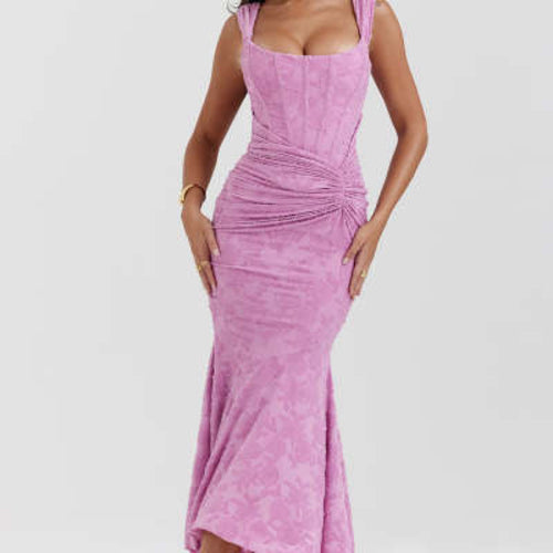 Mozision Off-shoulder Backless Sexy Evening Dress For Women Purple