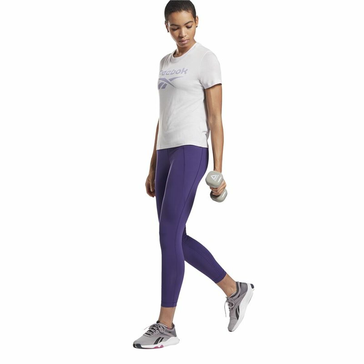 Women’s Short Sleeve T-Shirt Reebok Workout Ready Supremium Purple