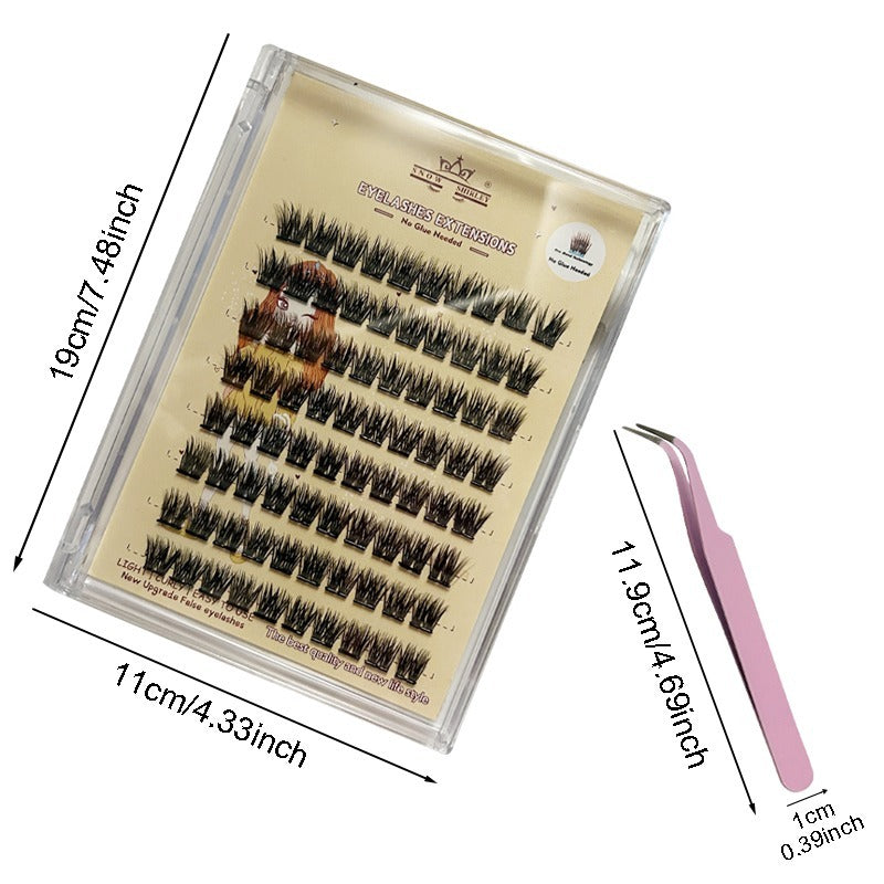 3D Self-Adhesive False Eyelashes 8 Rows With Small Tweezer Tool