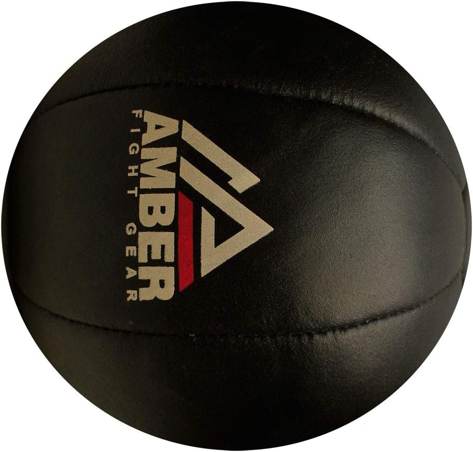 Amber Fight Gear Leather Medicine Ball for Strength & Conditioning,