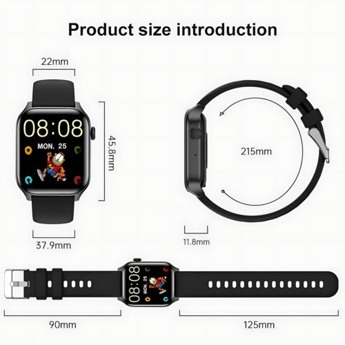 Smart Watch Fitness Tracker Heart Rate For Android Waterproof