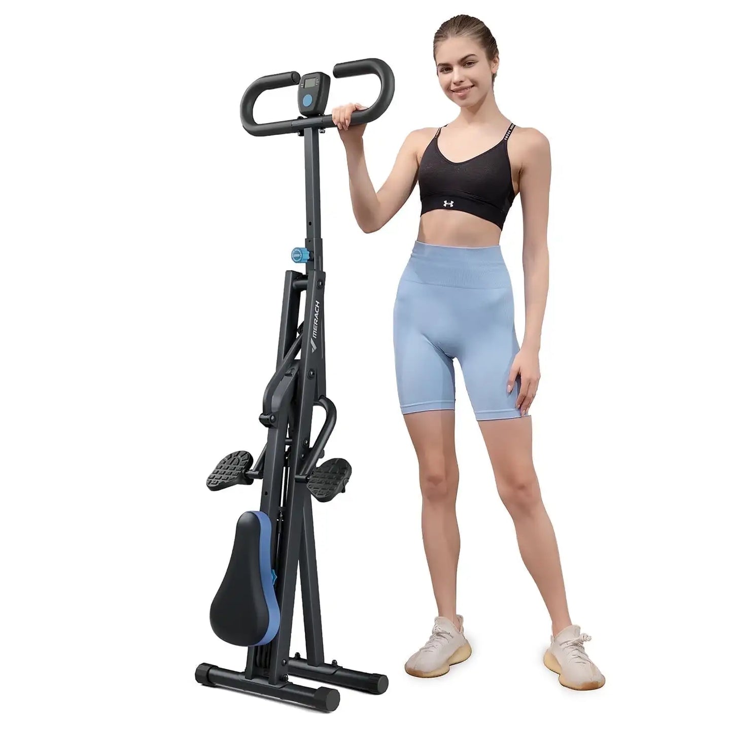 MERACH Adjustable Squat Assist Trainer Machine, 3 Tension Bands for Glutes & Quads Fitness - Home Gym Equipment