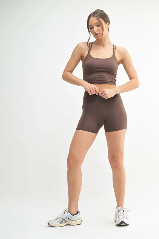 MONO B Venice Cloud Light Crisscross Sports Bra