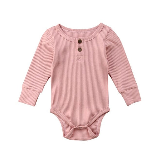 Babies Plain Bodysuit Clothes Newborn Toddler Baby