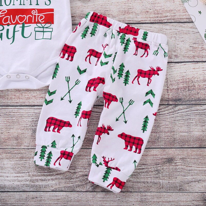 Baby Christmas 3Pcs Clothes Set Newborn Babies