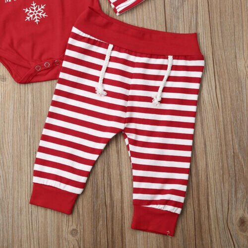 Baby Xmas Clothes Set 3Pcs Newborn Babies Kdis