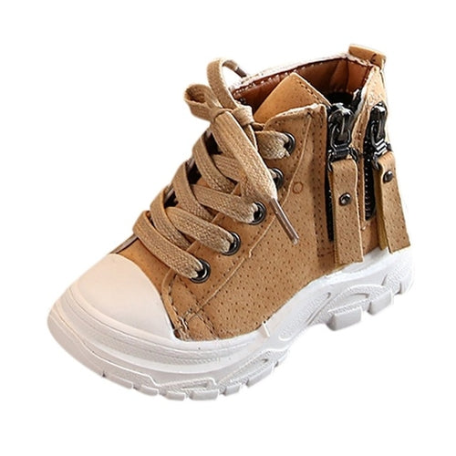 Children Kids Baby Girls Boys Patchwork Zip Short