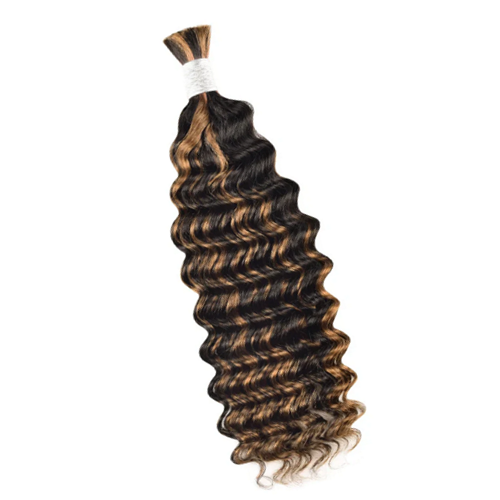 Premium Deep Wave Braiding Hair Extensions #1 Jet Black / #30 Light