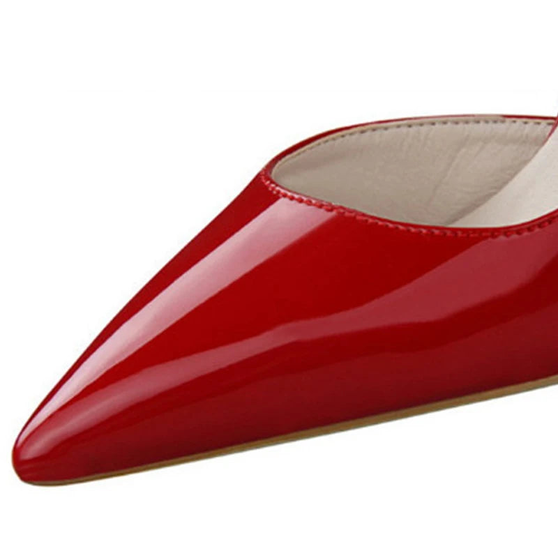 BIGTREE Shoes New Patent Leather Woman Pumps Pointed Stiletto Fashion