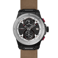 Otto Chrono Silver Black Nato