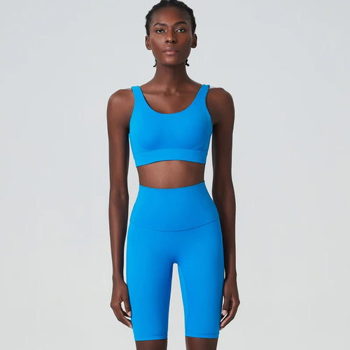 2/3 Pieces Fitness Yoga Set Women Solid Color Lycra Workout Gym Suit