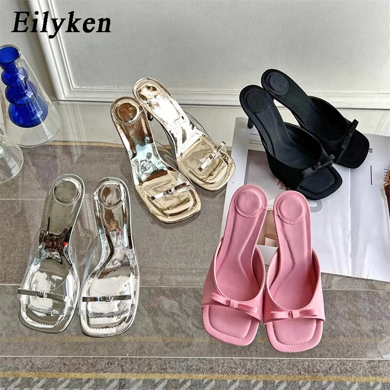 Eilyken Summer Fashion Butterfly-knot Satin Women Slipper Slip On