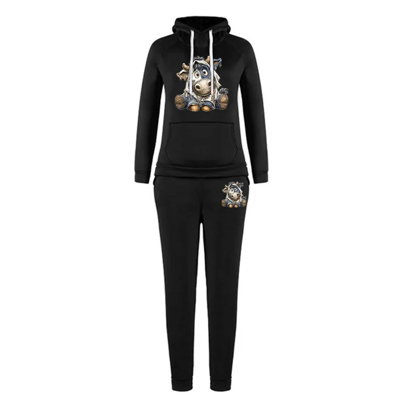 Women TrackSuit Aesthetic Designer Clothes Autumn Winter High Quality Hoodies Sweatshirts Sweatpants Sportwear Woman Pants Sets