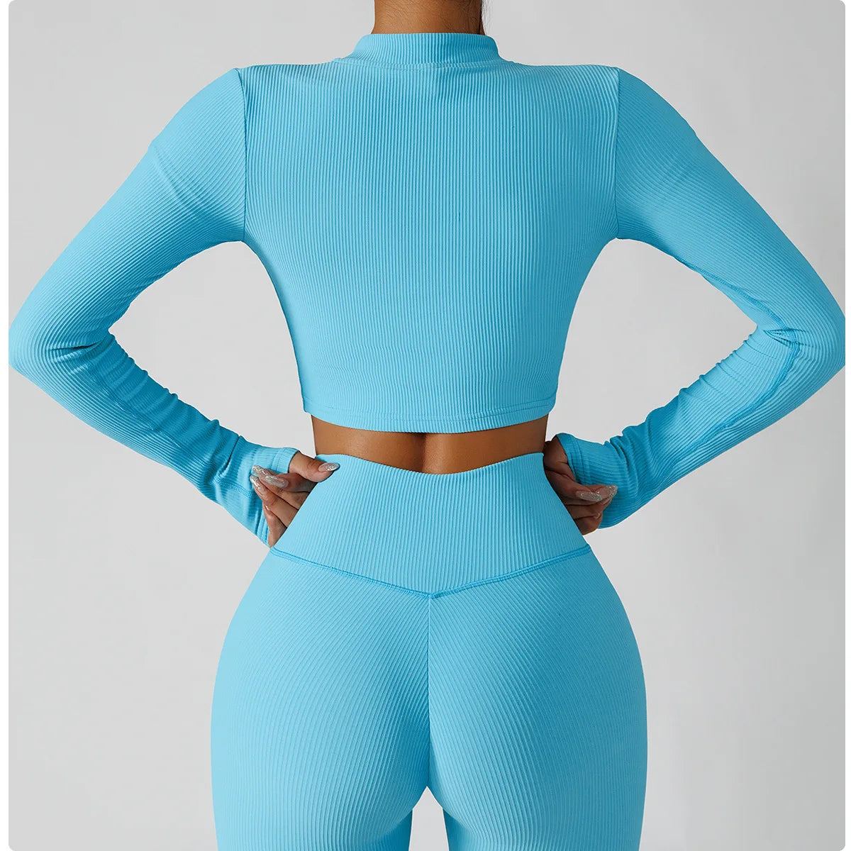 Women's 3 Piece Yoga Set Sports Jacket Bra Legging Workout Gym Push