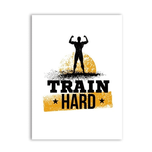 Workout Gym Motivational Quote Poster Canvas Art