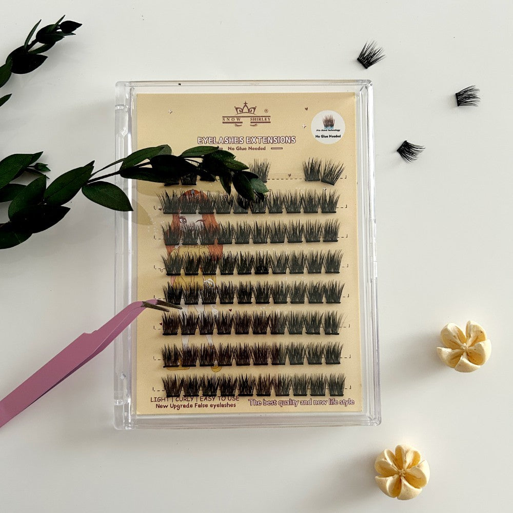 3D Self-Adhesive False Eyelashes 8 Rows With Small Tweezer Tool