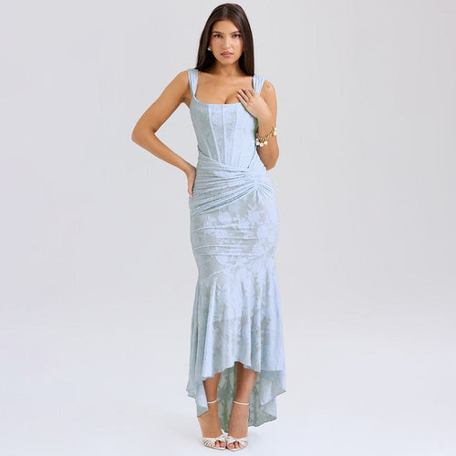 Mozision Off-shoulder Backless Sexy Evening Dress For Women Purple