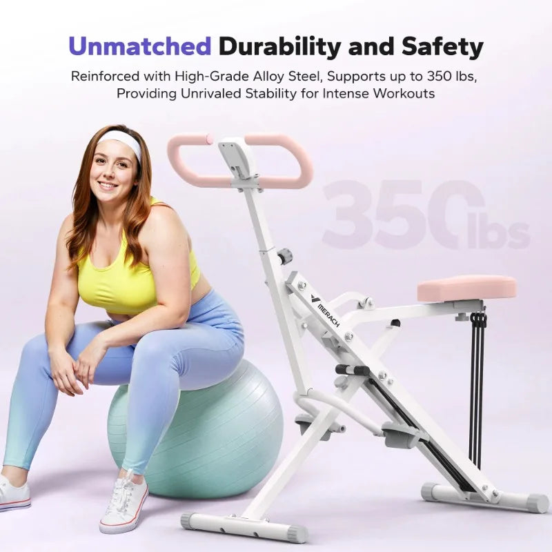 MERACH Adjustable Squat Assist Trainer Machine, 3 Tension Bands for Glutes & Quads Fitness - Home Gym Equipment