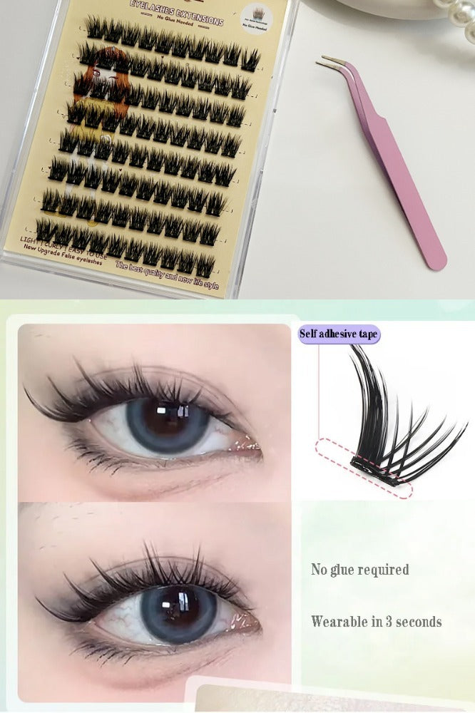 3D Self-Adhesive False Eyelashes 8 Rows With Small Tweezer Tool