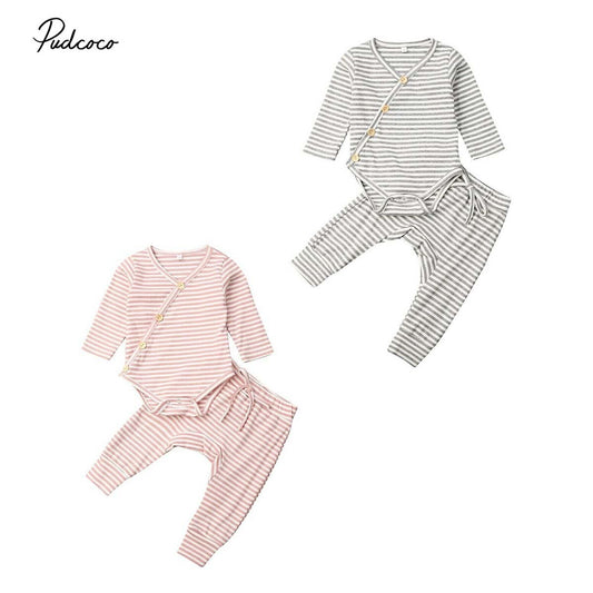0 18M Baby Autumn Clothes Set 2PCS Newborn Babies