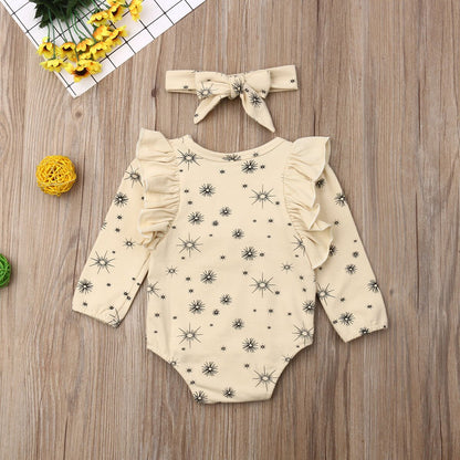 0 18M Baby Cotton Floral  Bodysuit Babies Kid Girl