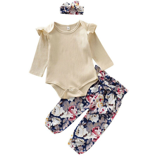 0 18M Baby Girls 3Pcs Clothes Set Newborn Babies